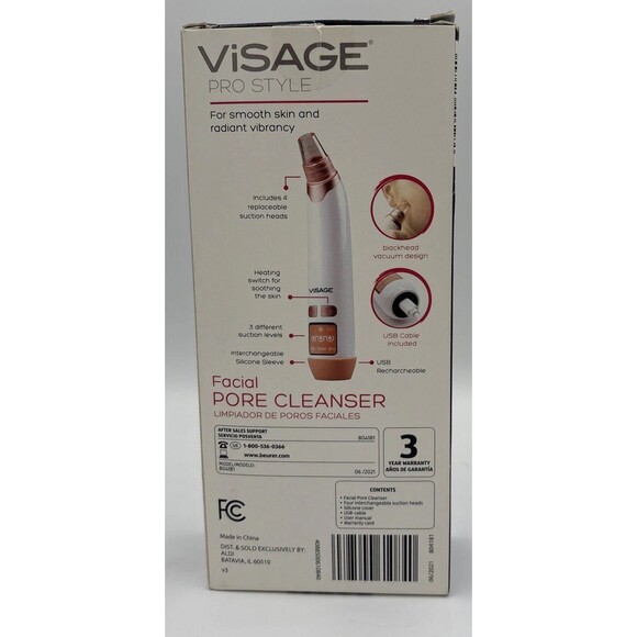 Visage Pro Style Facial Pore Cleanser Blackhead Vacuum Design.. - Picture 2 of 10